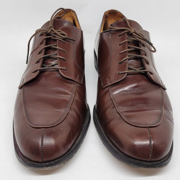 Cole Haan "Calhoun" Mens Brown Leather Split Toe Derbys Size US 12 D Made India - Picture 2 of 16